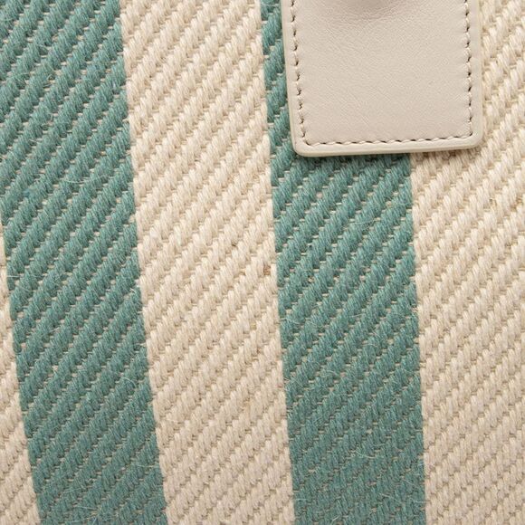 Saint Laurent Canvas Calfskin Striped Rive Gauche Large Tote - Picture 13 of 16